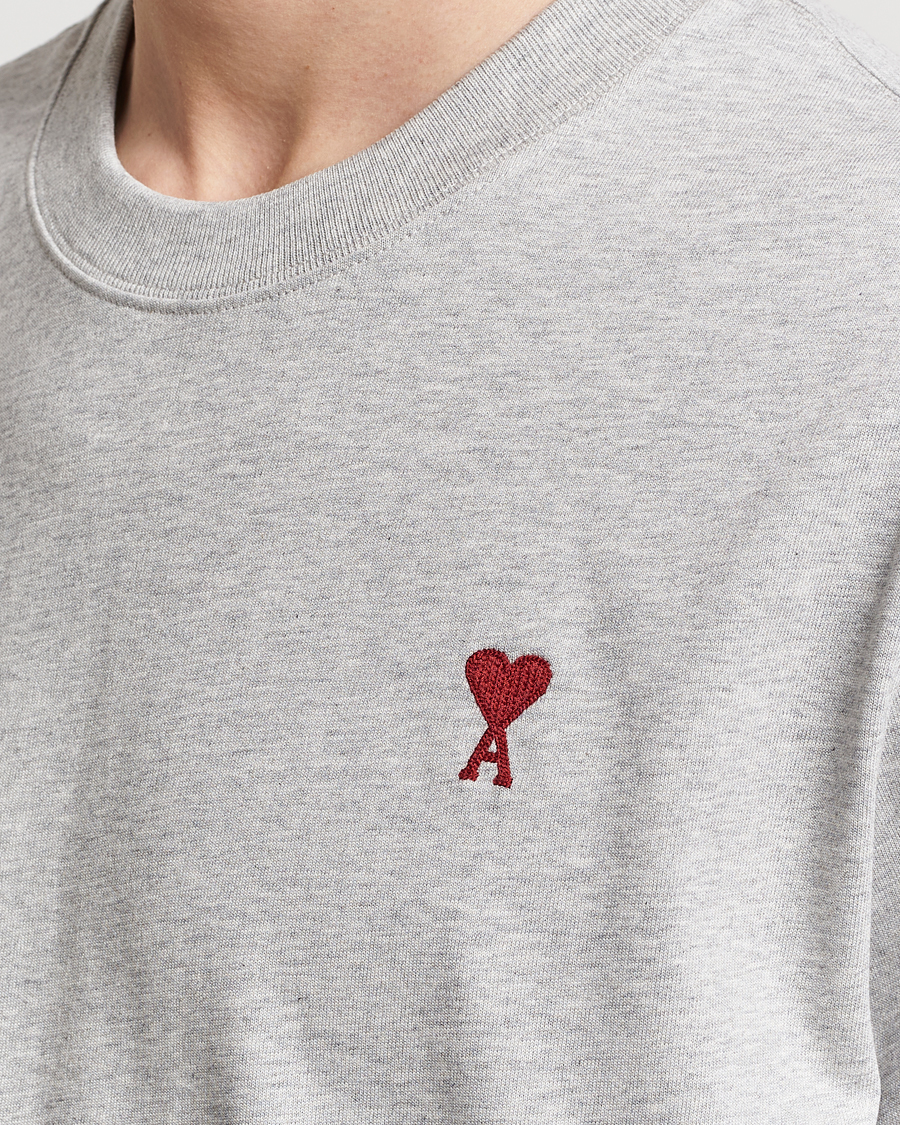 Homme | T-shirts | AMI | Heart Logo T-Shirt Heather Grey
