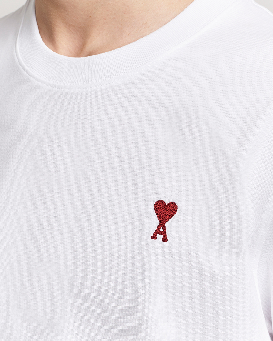 AMI Heart Logo T-Shirt White - Acheter AMI CareOfCarl.fr.