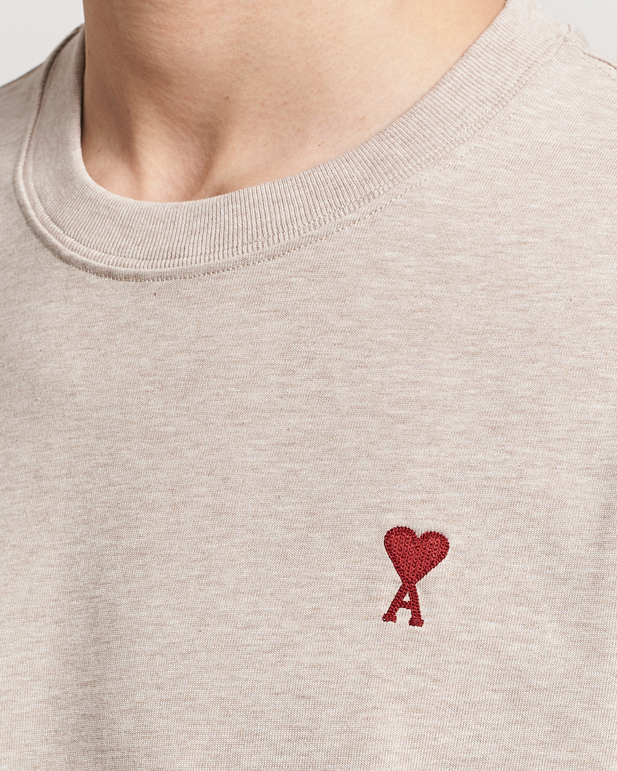Homme | T-shirts | AMI | Heart Logo T-Shirt Heather Light Beige