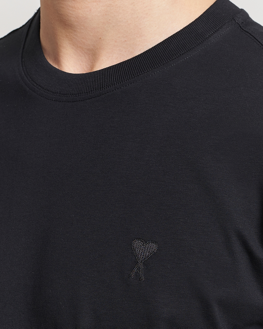 Homme | T-shirts | AMI | Tonal Heart Logo T-Shirt Black