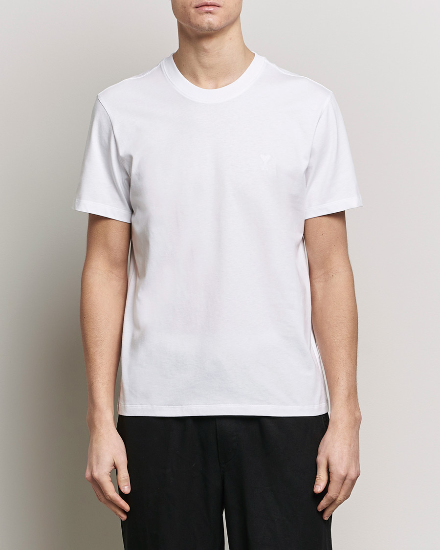 Homme | T-shirts À Manches Courtes | AMI | Tonal Heart Logo T-Shirt White