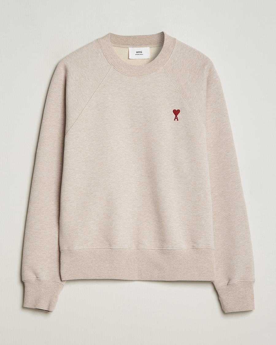 Homme | Pulls Et Tricots | AMI | Heart Logo Sweatshirt Heather Light Beige
