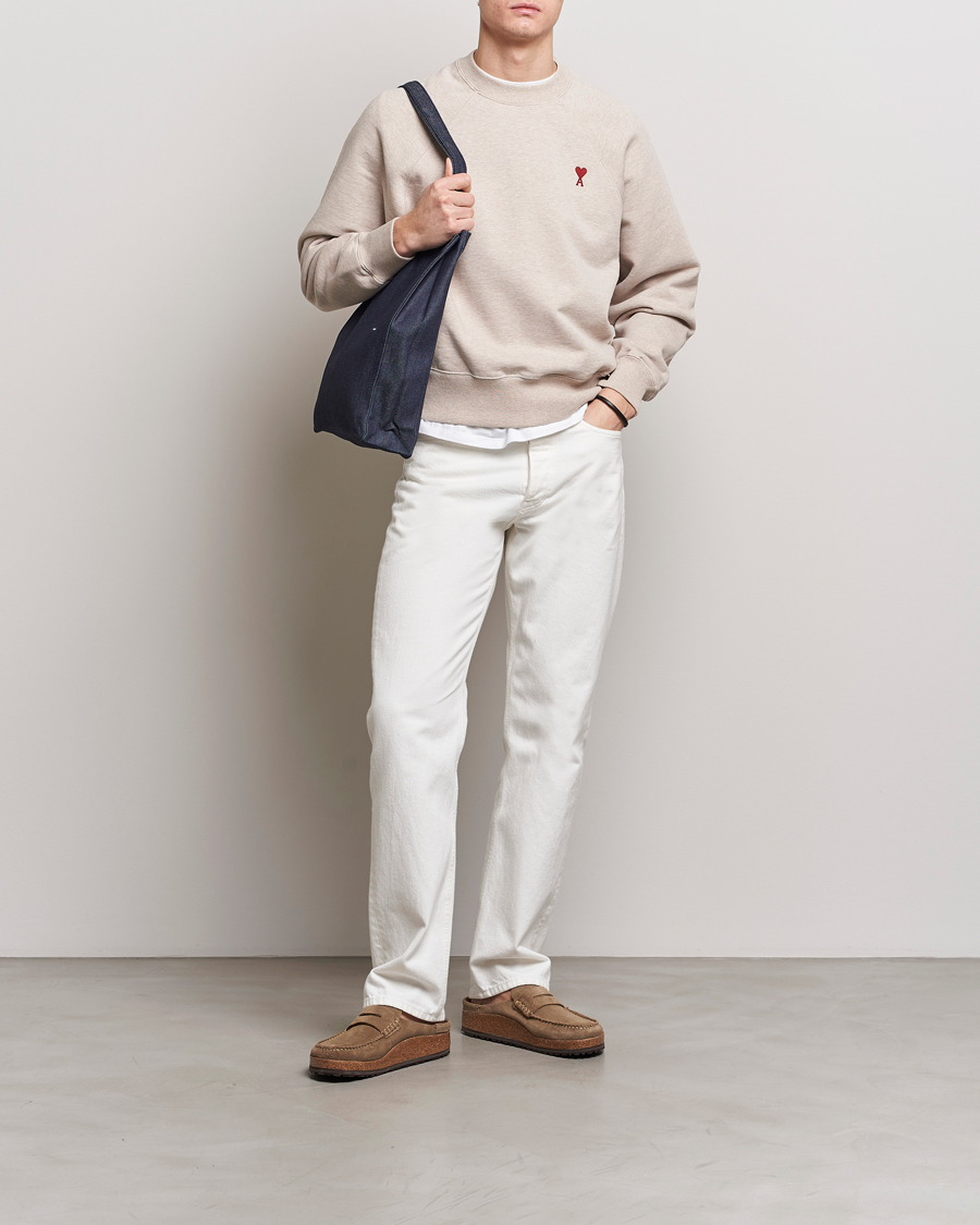 Homme | Pulls Et Tricots | AMI | Heart Logo Sweatshirt Heather Light Beige
