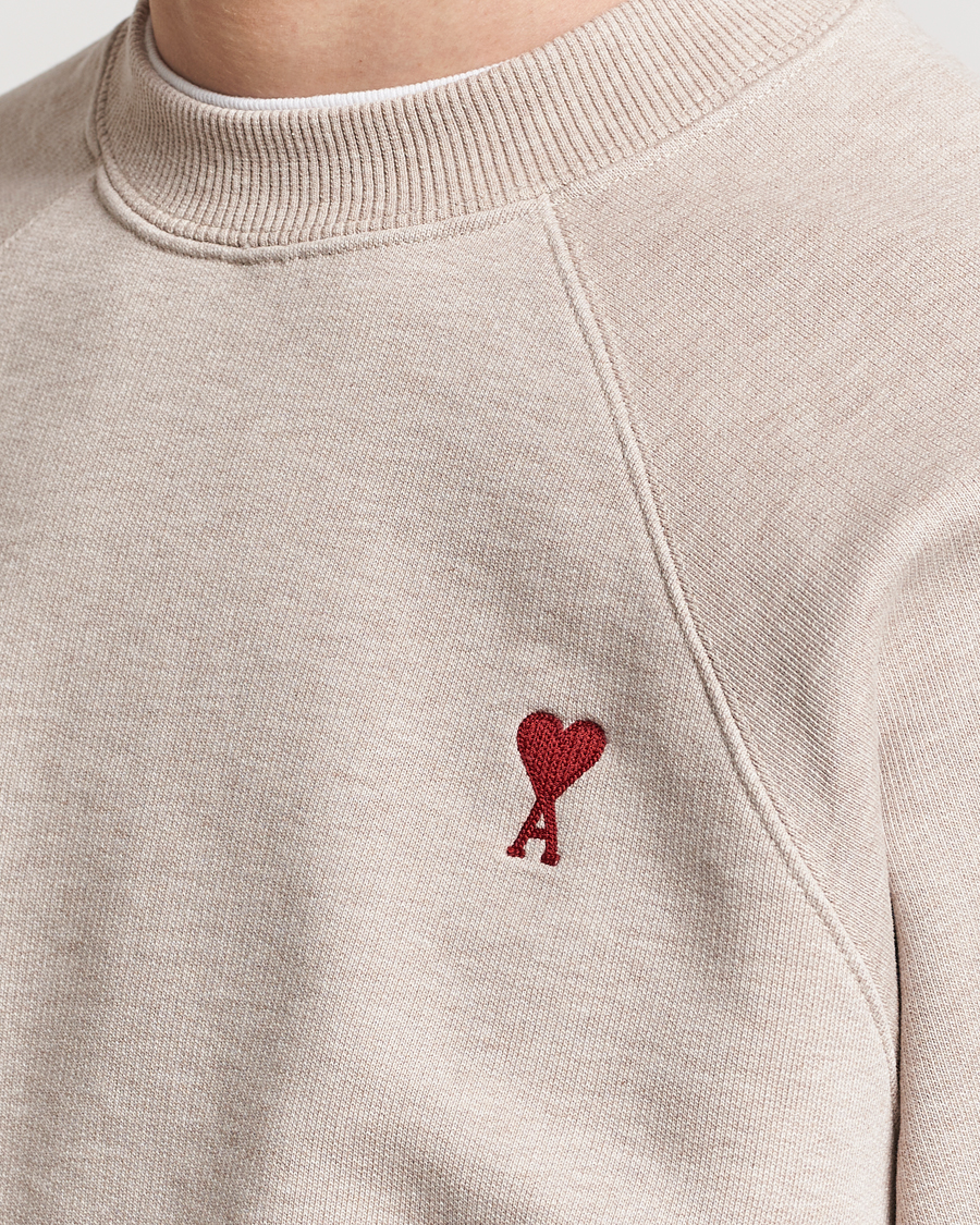 Homme | Pulls Et Tricots | AMI | Heart Logo Sweatshirt Heather Light Beige