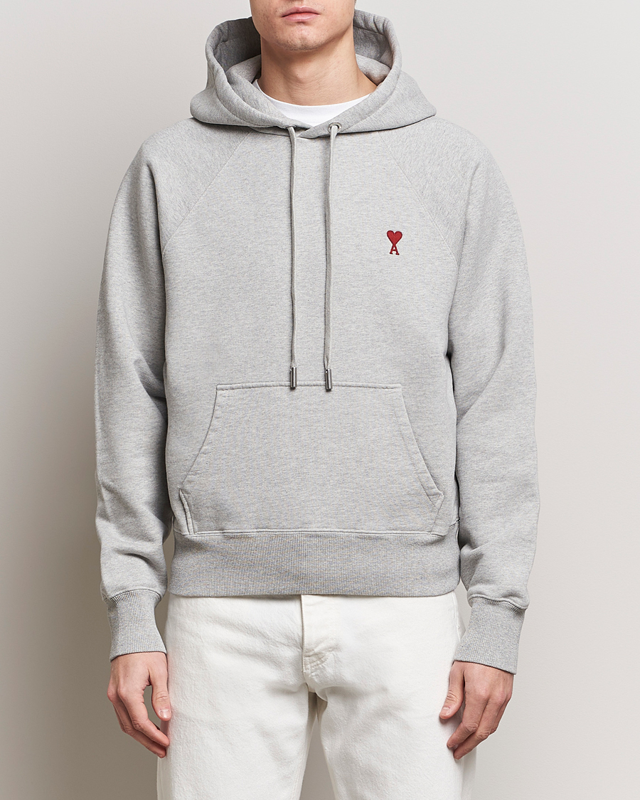 Homme | Sections | AMI | Heart Logo Hoodie Heather Grey