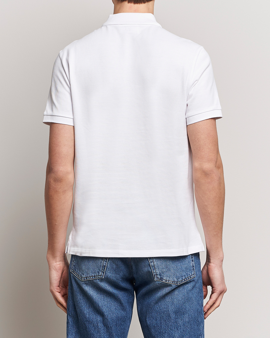 Homme | Polos | AMI | Heart Logo Piquet Polo White