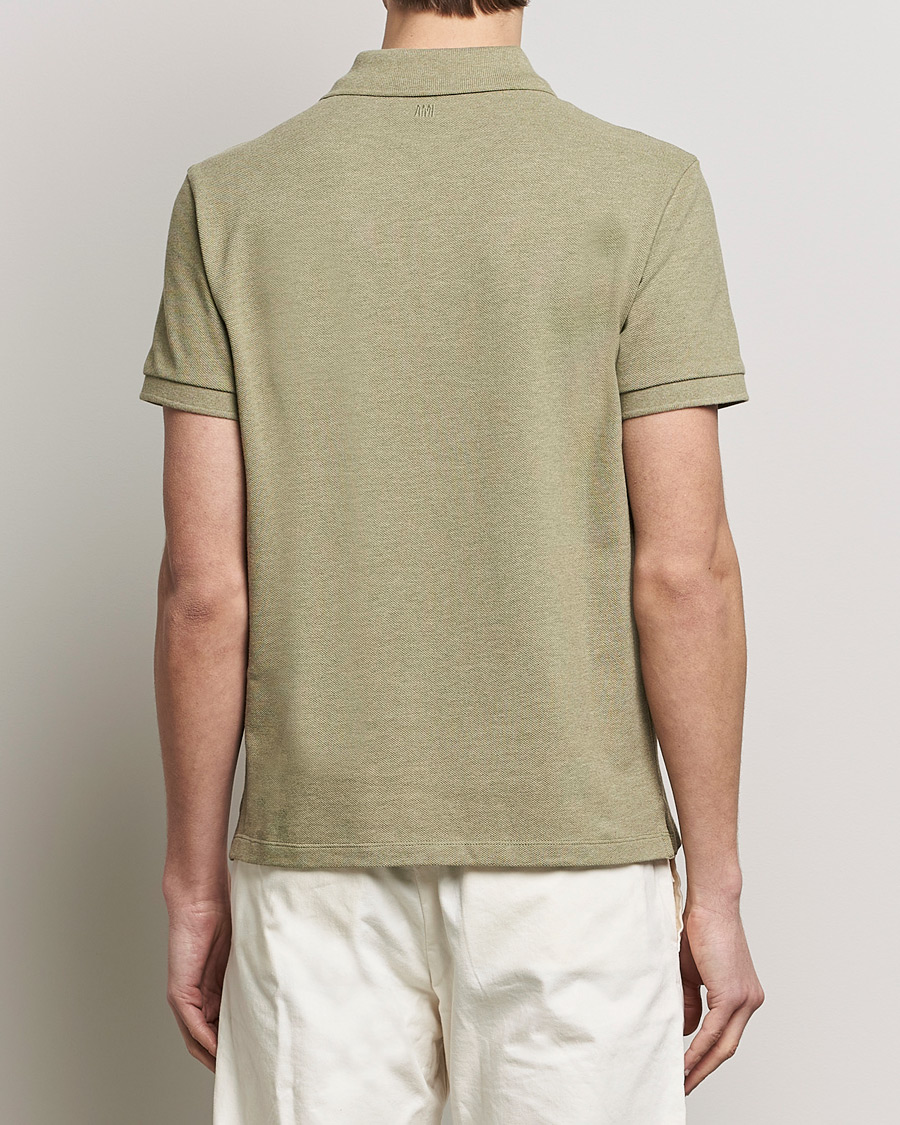 Homme | Polos | AMI | Heart Logo Piquet Polo Heather Sage