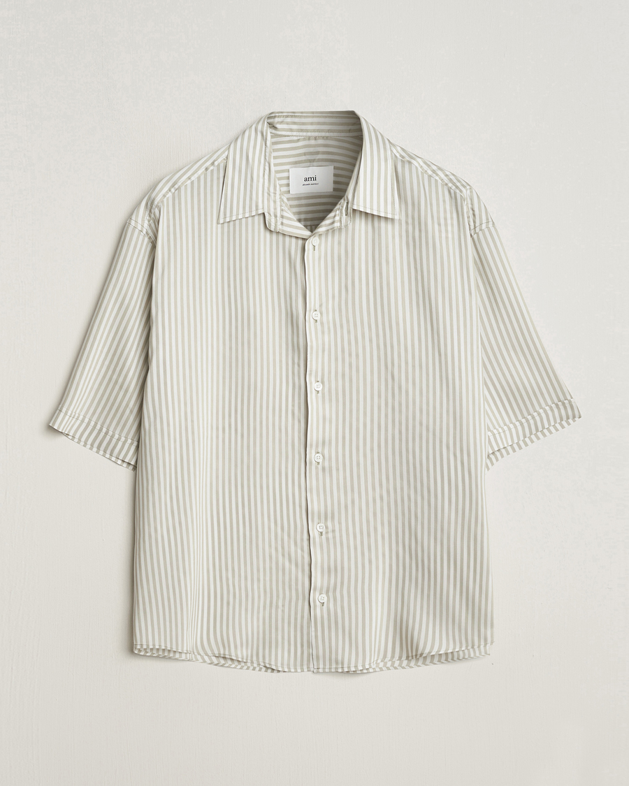 Homme | Chemises | AMI | Boxy Fit Striped Short Sleeve Shirt Chalk/Sage