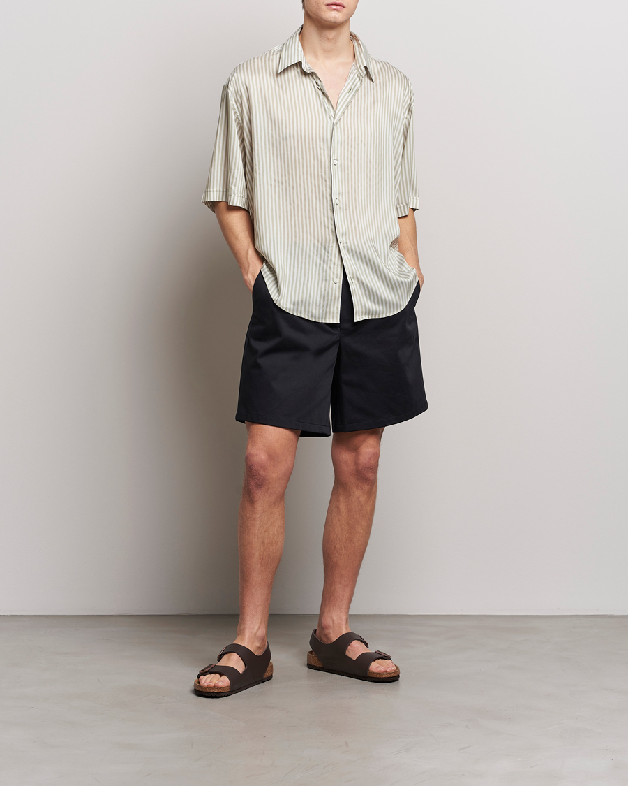 Homme | Chemises | AMI | Boxy Fit Striped Short Sleeve Shirt Chalk/Sage