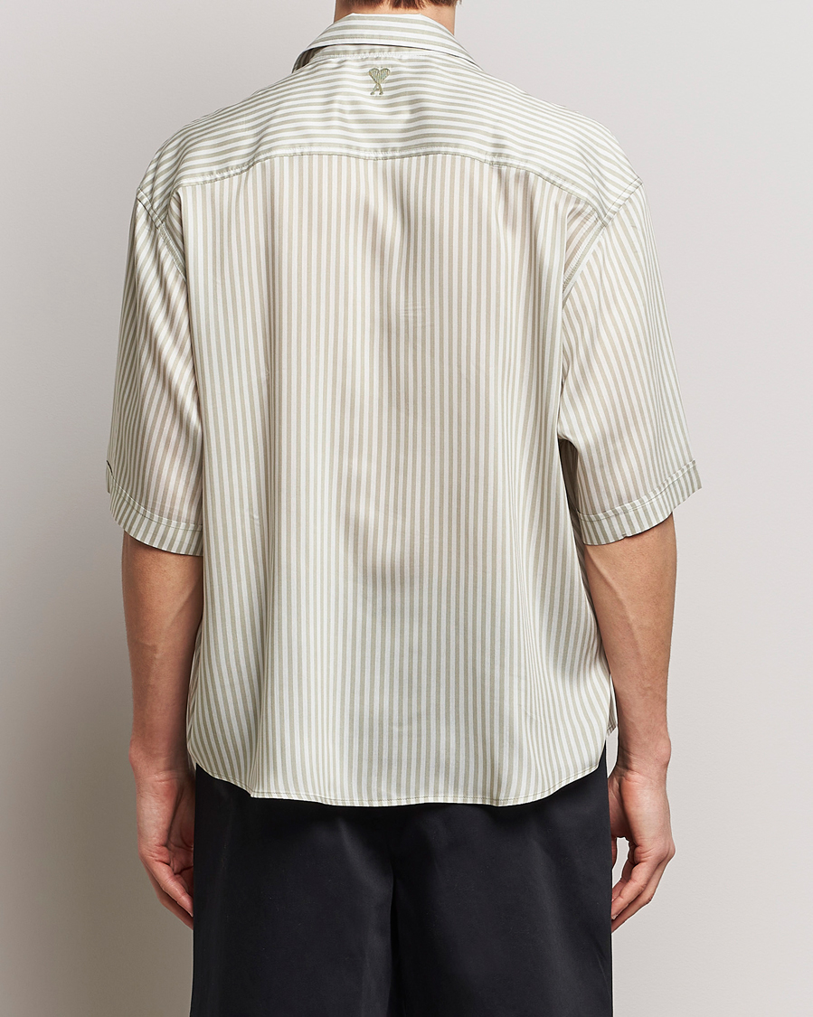 Homme | Chemises | AMI | Boxy Fit Striped Short Sleeve Shirt Chalk/Sage
