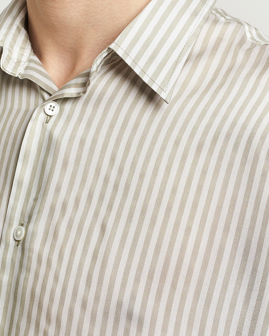 Homme | Chemises | AMI | Boxy Fit Striped Short Sleeve Shirt Chalk/Sage