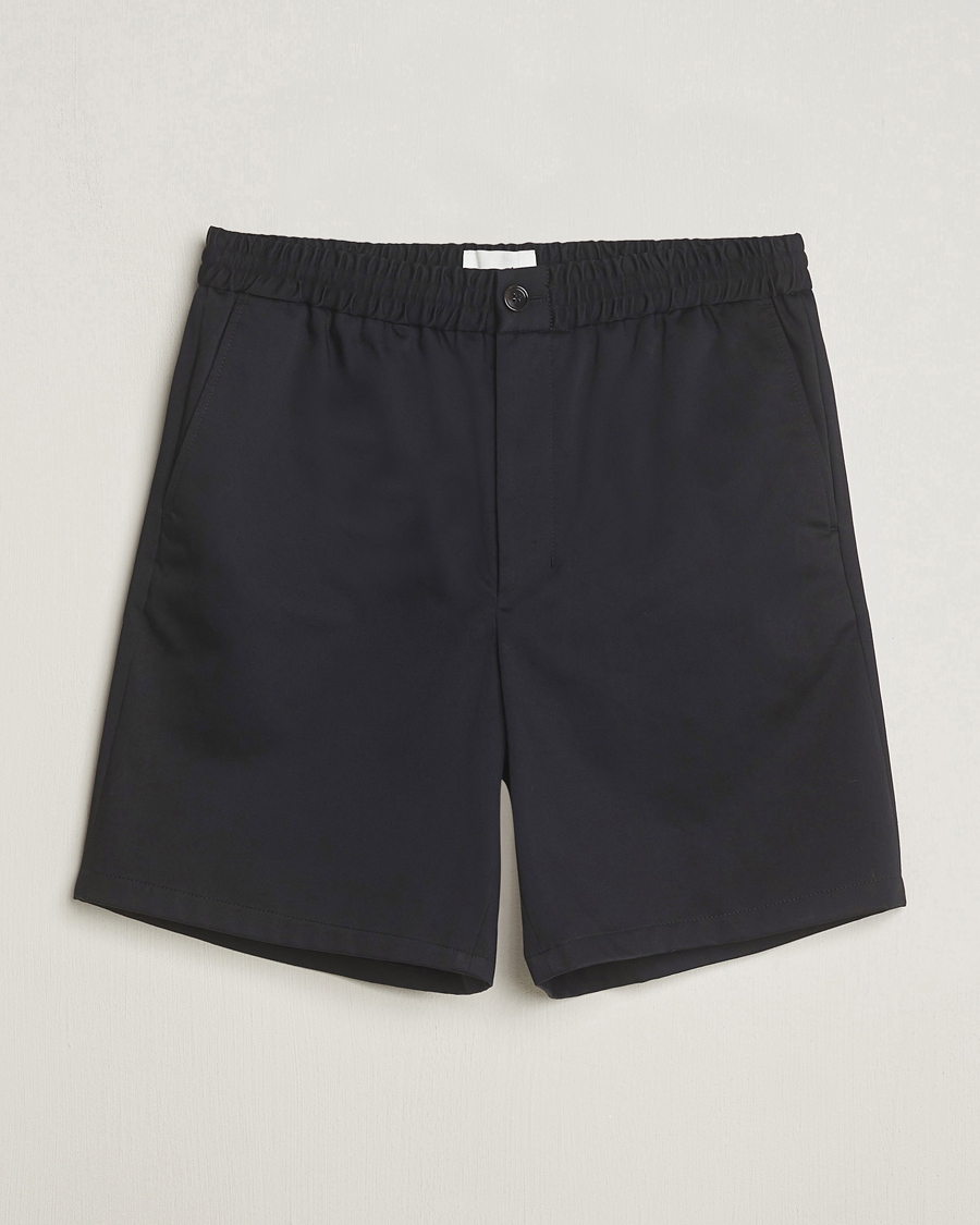 Homme | Shorts | AMI | Cotton Drawstring Shorts Black