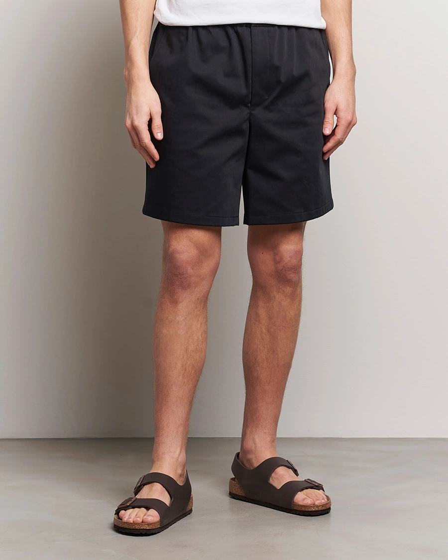 Homme |  | AMI | Cotton Drawstring Shorts Black