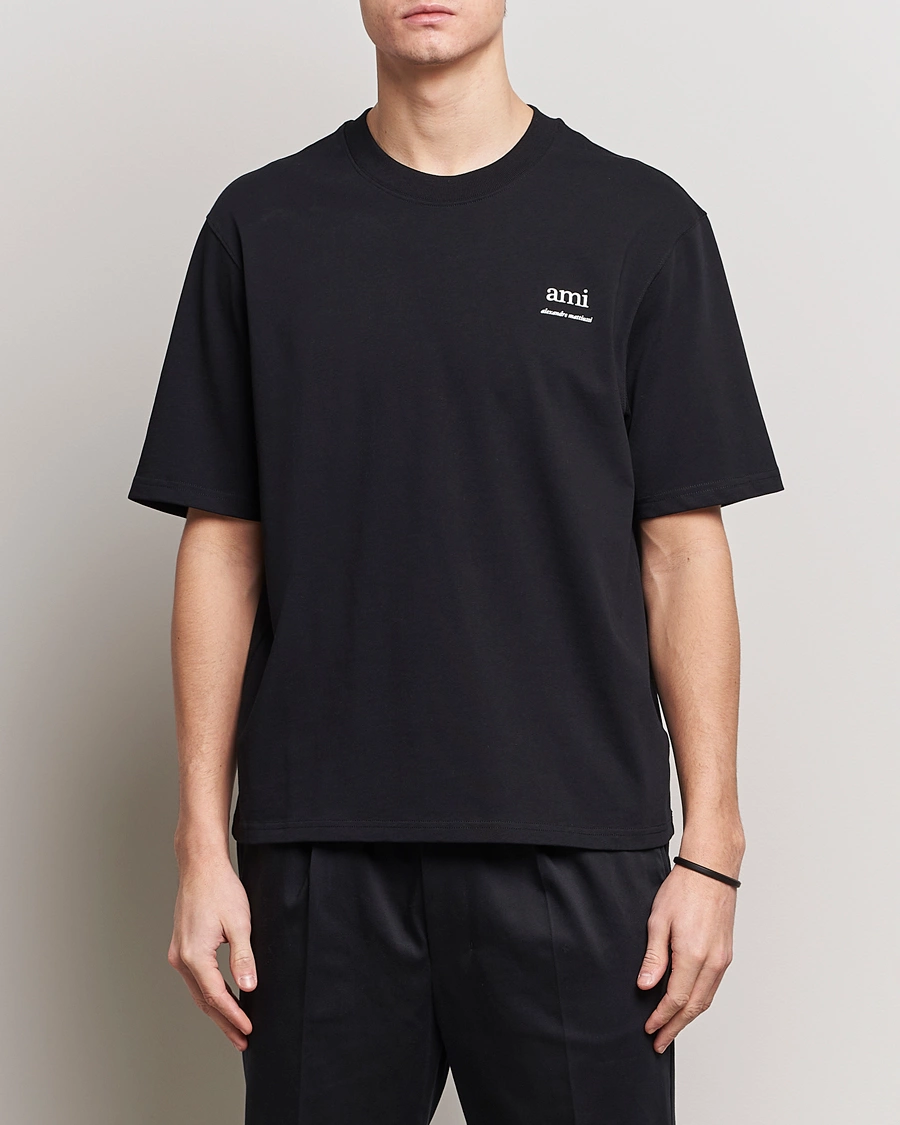 Homme | T-shirts | AMI | Logo T-Shirt Black