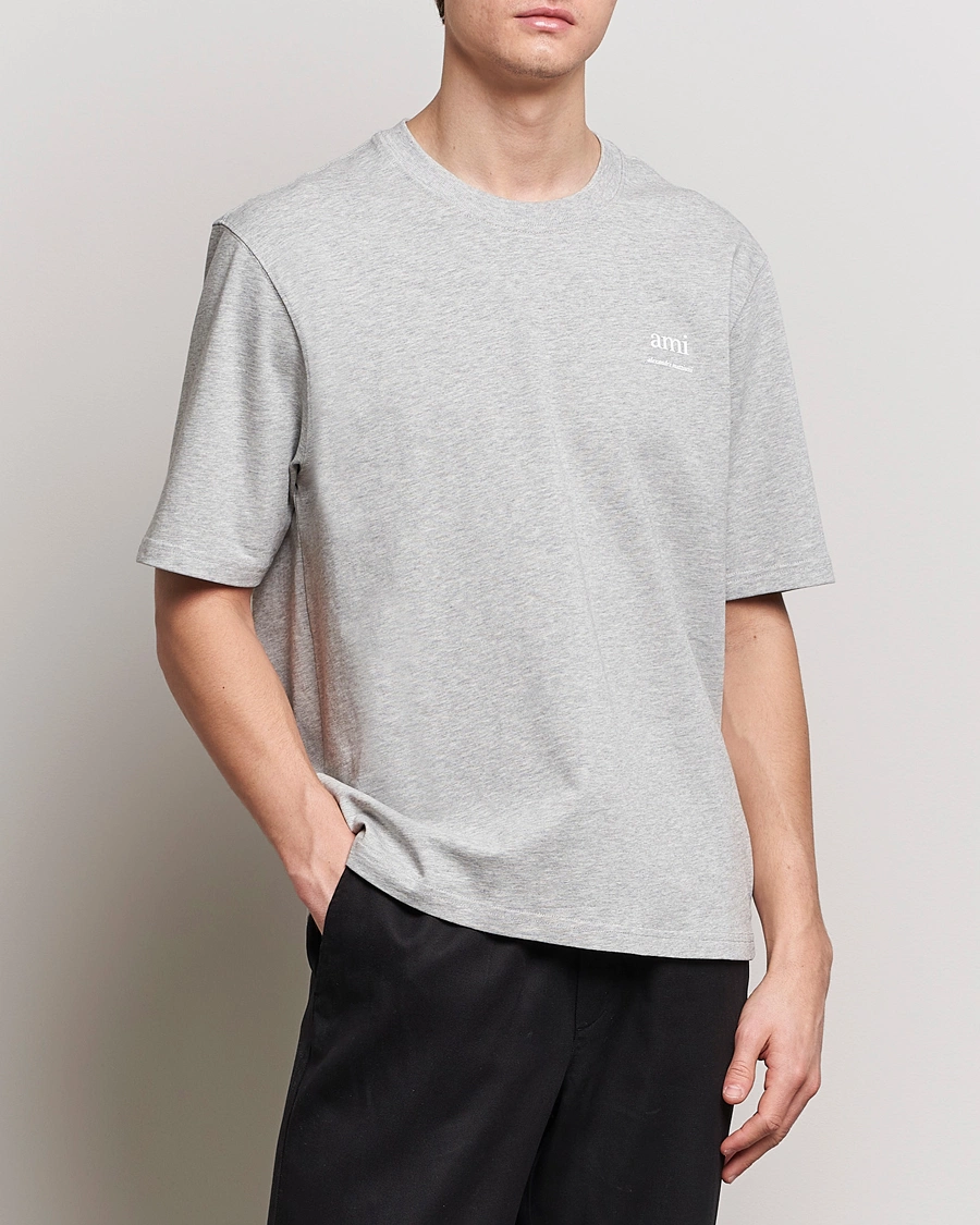 Homme | T-shirts | AMI | Logo T-Shirt Heather Grey