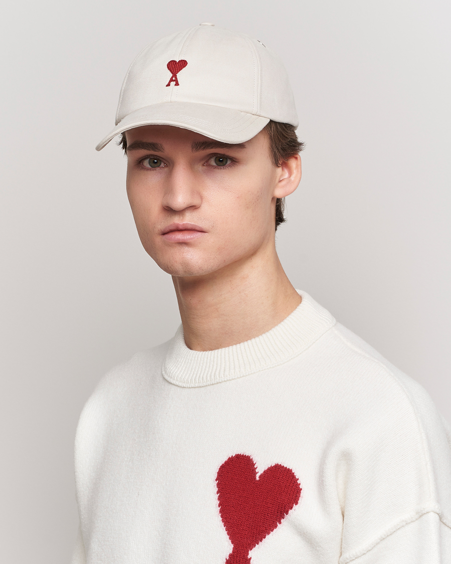 Homme | AMI Heart Logo Cap Chalk White | AMI | Heart Logo Cap Chalk White