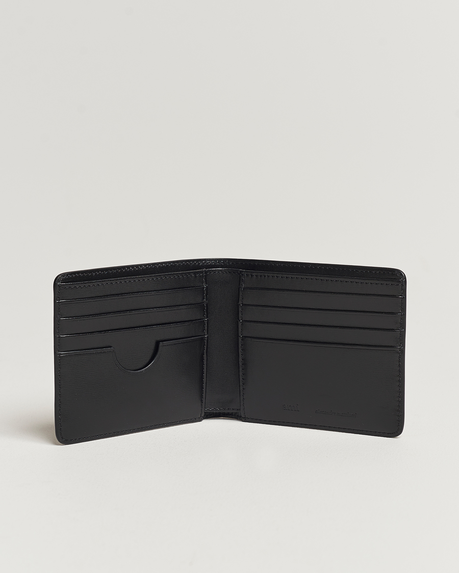 Homme | AMI Tonal Heart Logo Leather Wallet Black | AMI | Tonal Heart Logo Leather Wallet Black