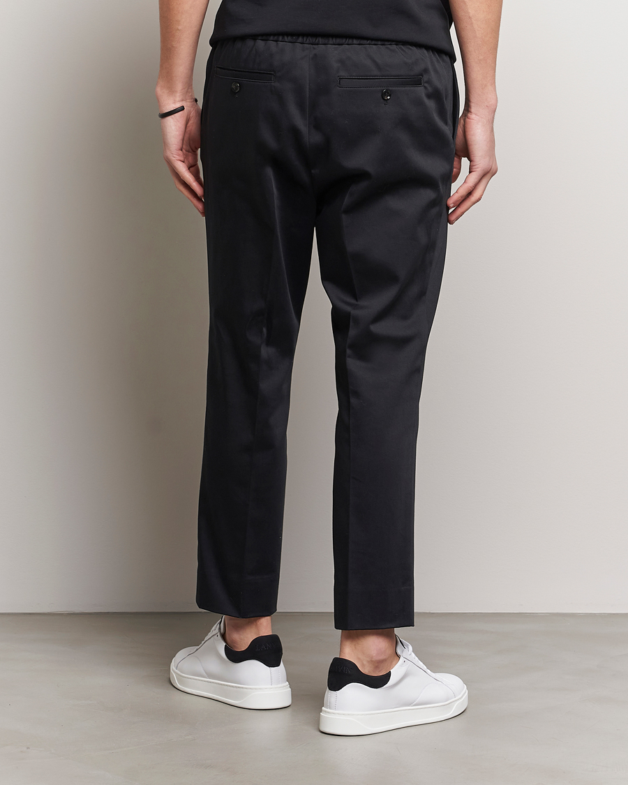 Homme | Pantalons | AMI | Cotton Drawstring Trousers Black