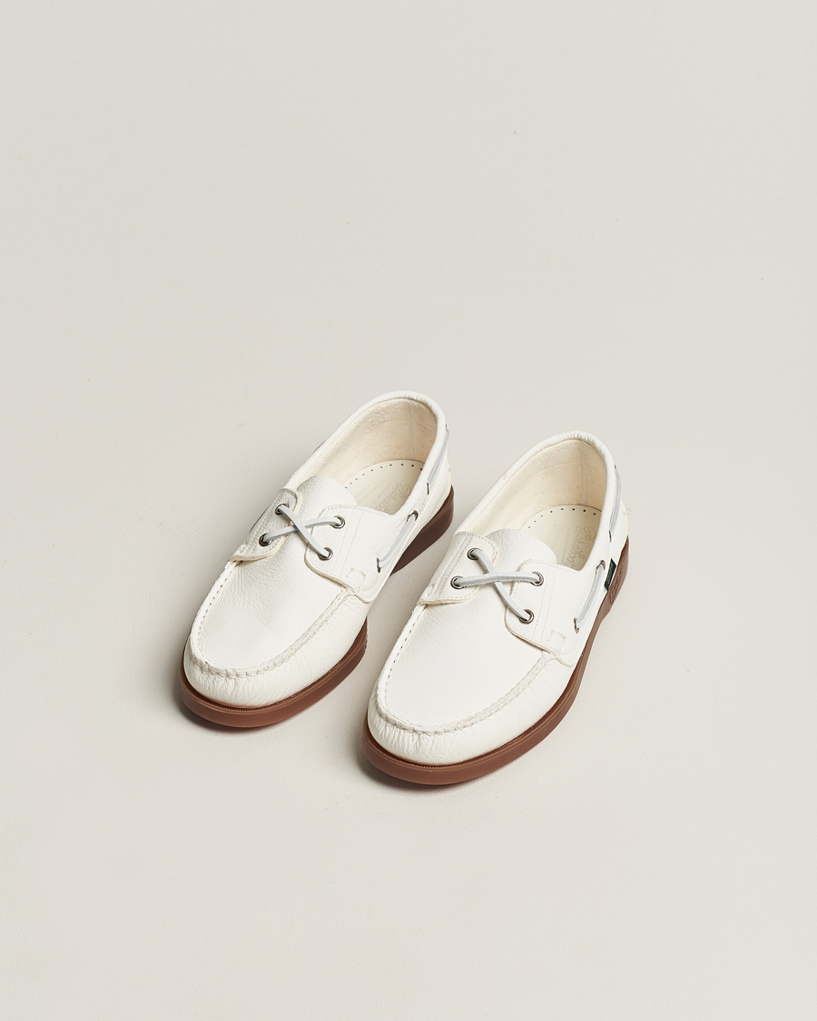 Homme | Sections | Paraboot | Barth Boat Shoe White Deerskin
