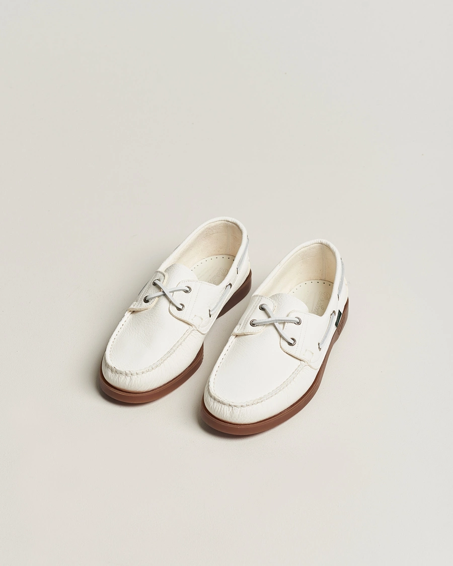 Homme | Chaussures Bateau | Paraboot | Barth Boat Shoe White Deerskin