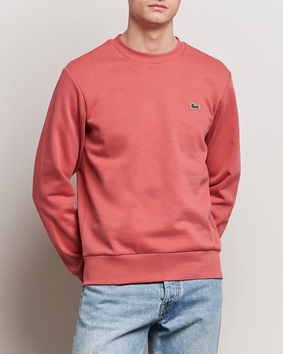 Homme | Soldes Vêtements | Lacoste | Crew Neck Sweatshirt Sierra Red