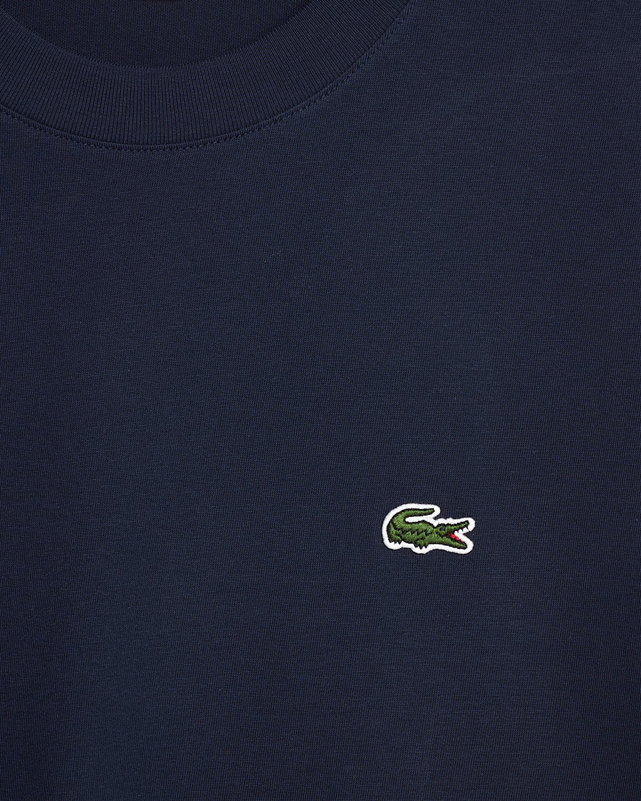 Homme | T-shirts | Lacoste | Regular Fit Heavy Crew Neck T-Shirt Navy