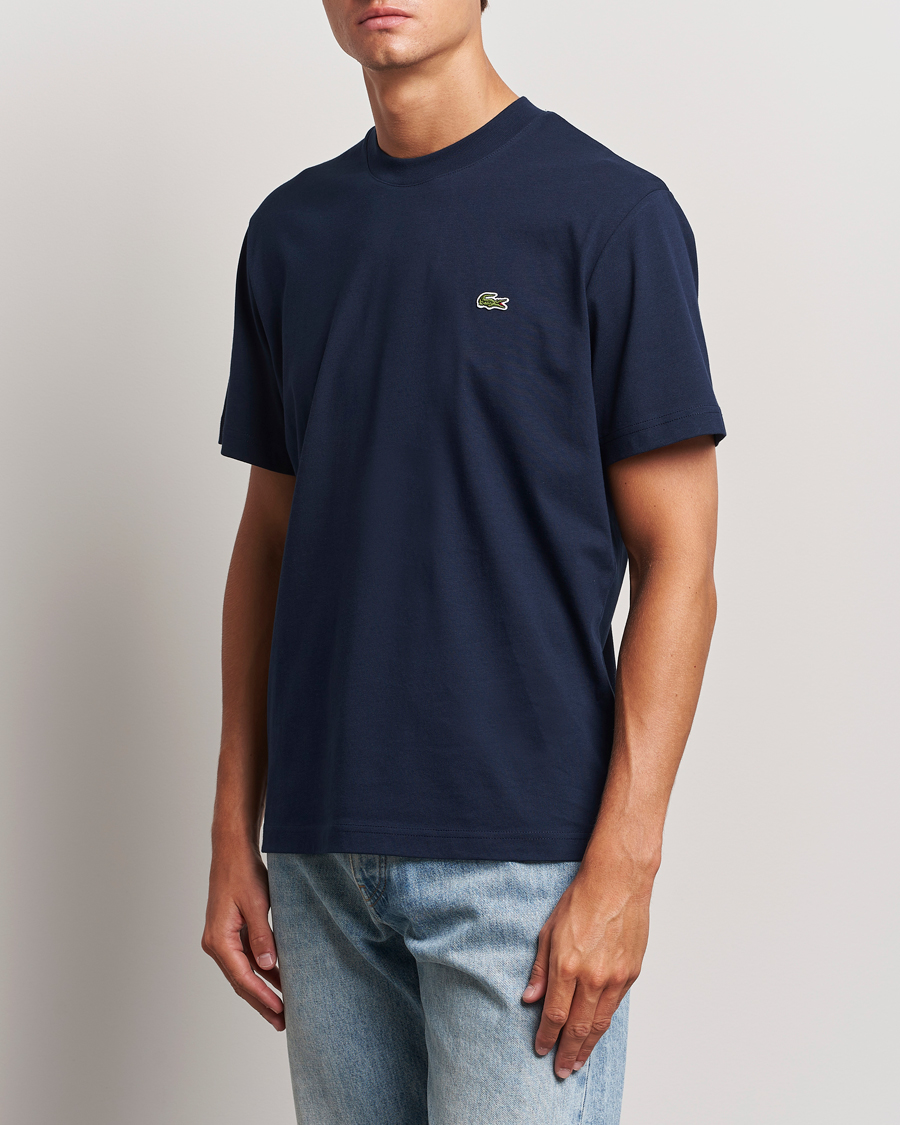Homme | T-shirts | Lacoste | Crew Neck T-Shirt Navy Blue