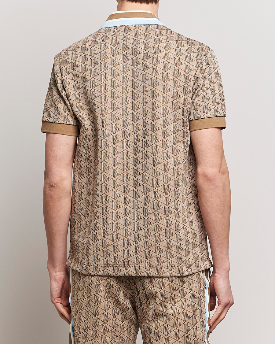 Homme | Polos | Lacoste | Classic Fit Monogram Polo Croissant/Cookie
