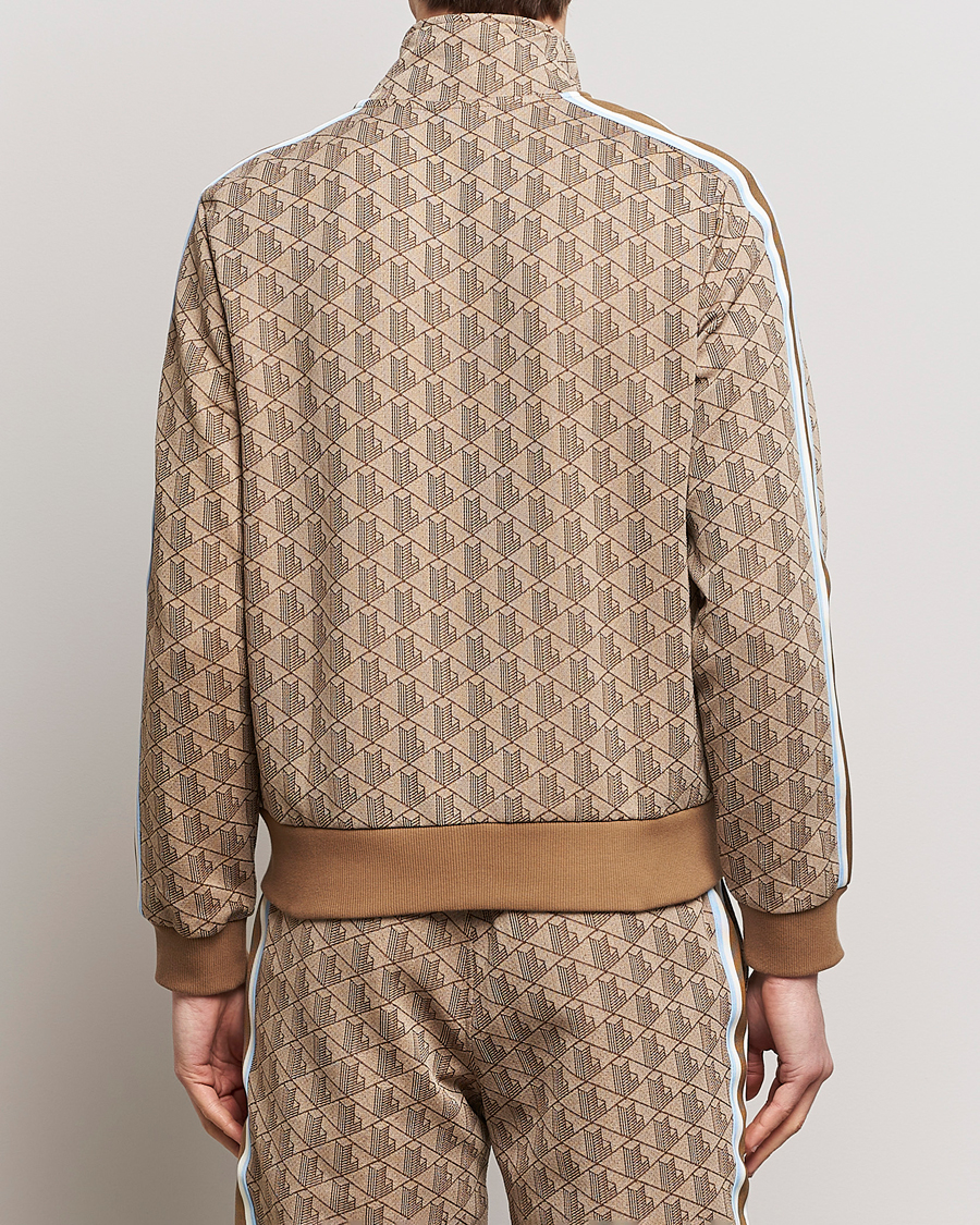 Homme | Pulls Et Tricots | Lacoste | Monogram Full Zip Track Jacket Croissant/Cookie
