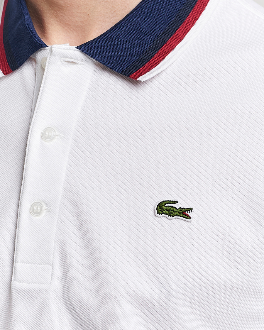 Homme | Polos | Lacoste | Regular Fit Tipped Polo White