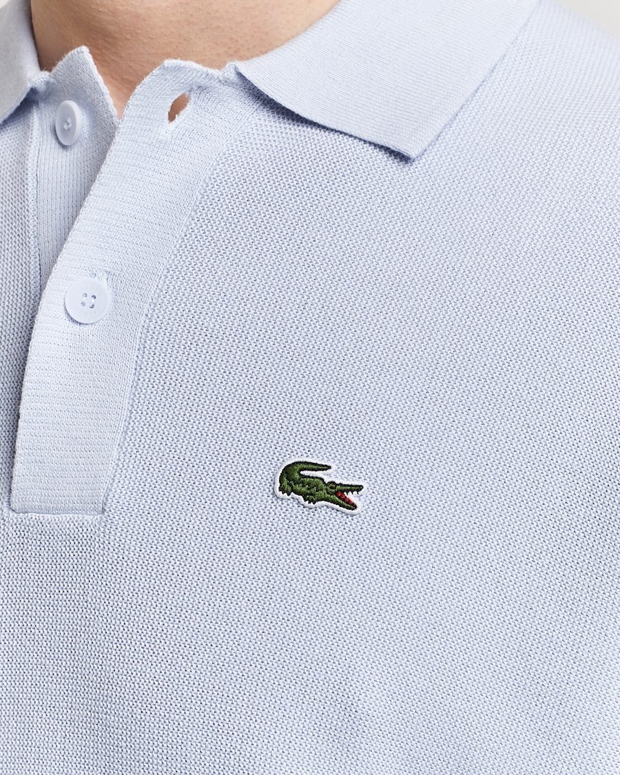 Homme | Polos | Lacoste | Relaxed Fit Moss Stitched Knitted Polo Phoenix Blue