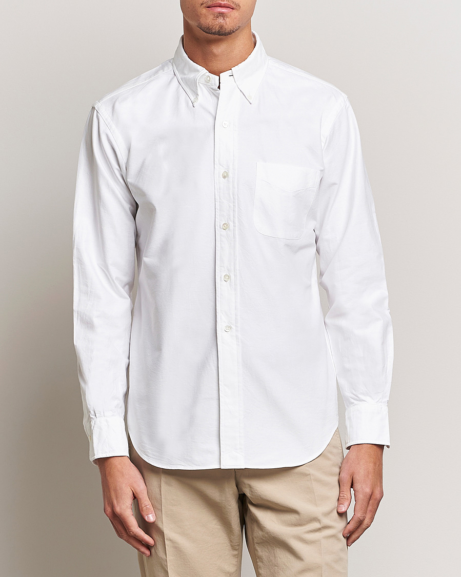 Homme | Kamakura Shirts | Kamakura Shirts | Vintage Ivy Oxford Button Down Shirt White