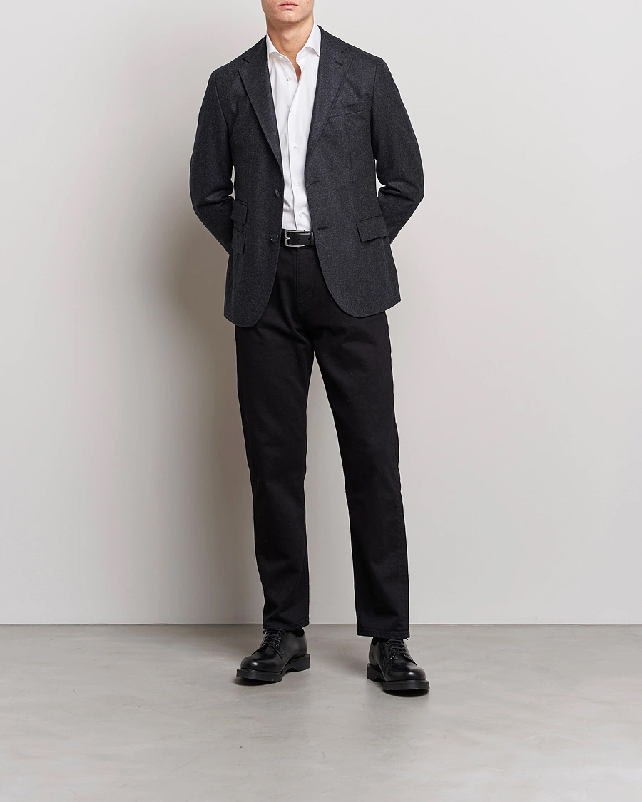 Homme | Chemises D'Affaires | Kamakura Shirts | Slim Fit Broadcloth Dress Shirt White