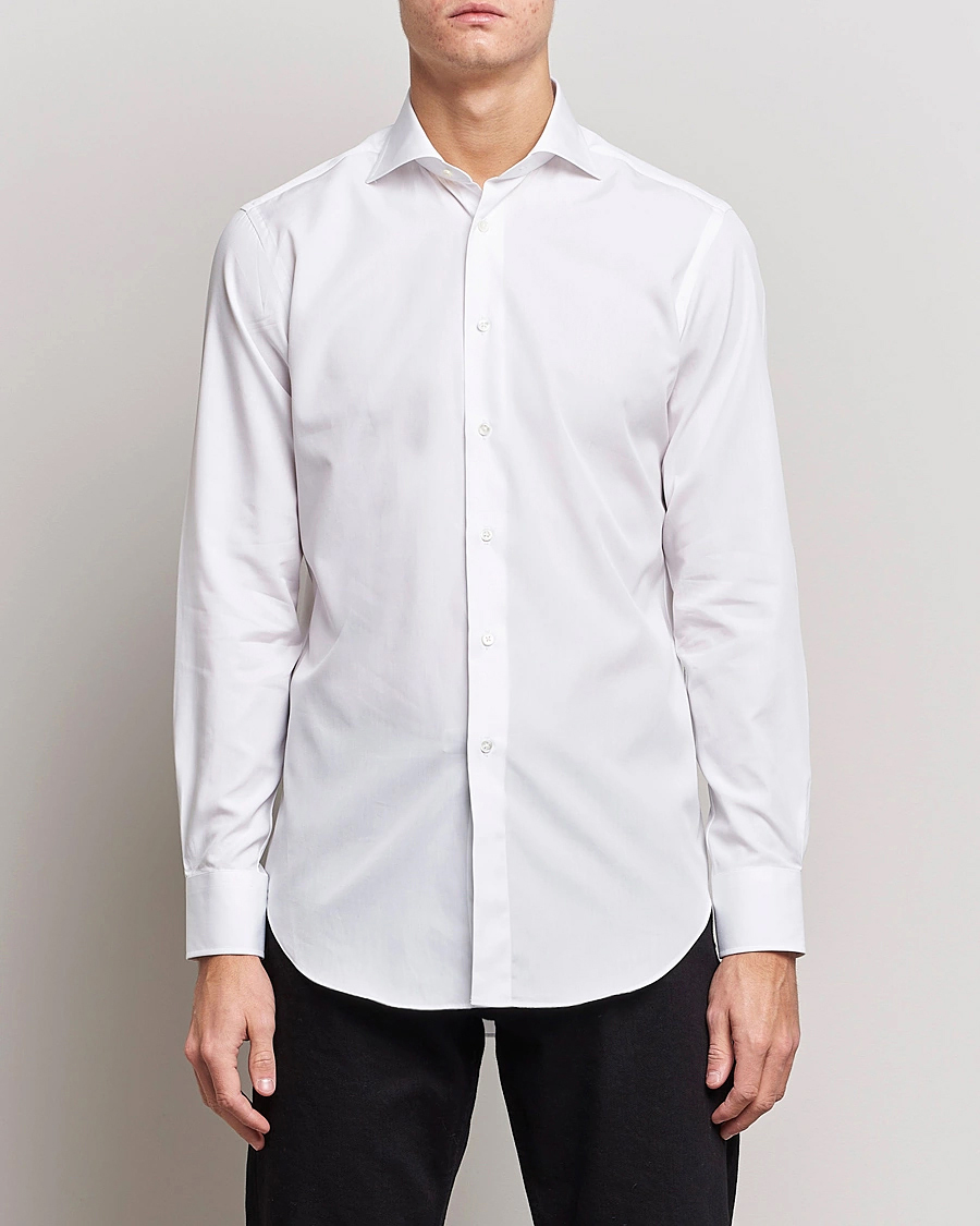 Homme | Chemises | Kamakura Shirts | Slim Fit Broadcloth Dress Shirt White