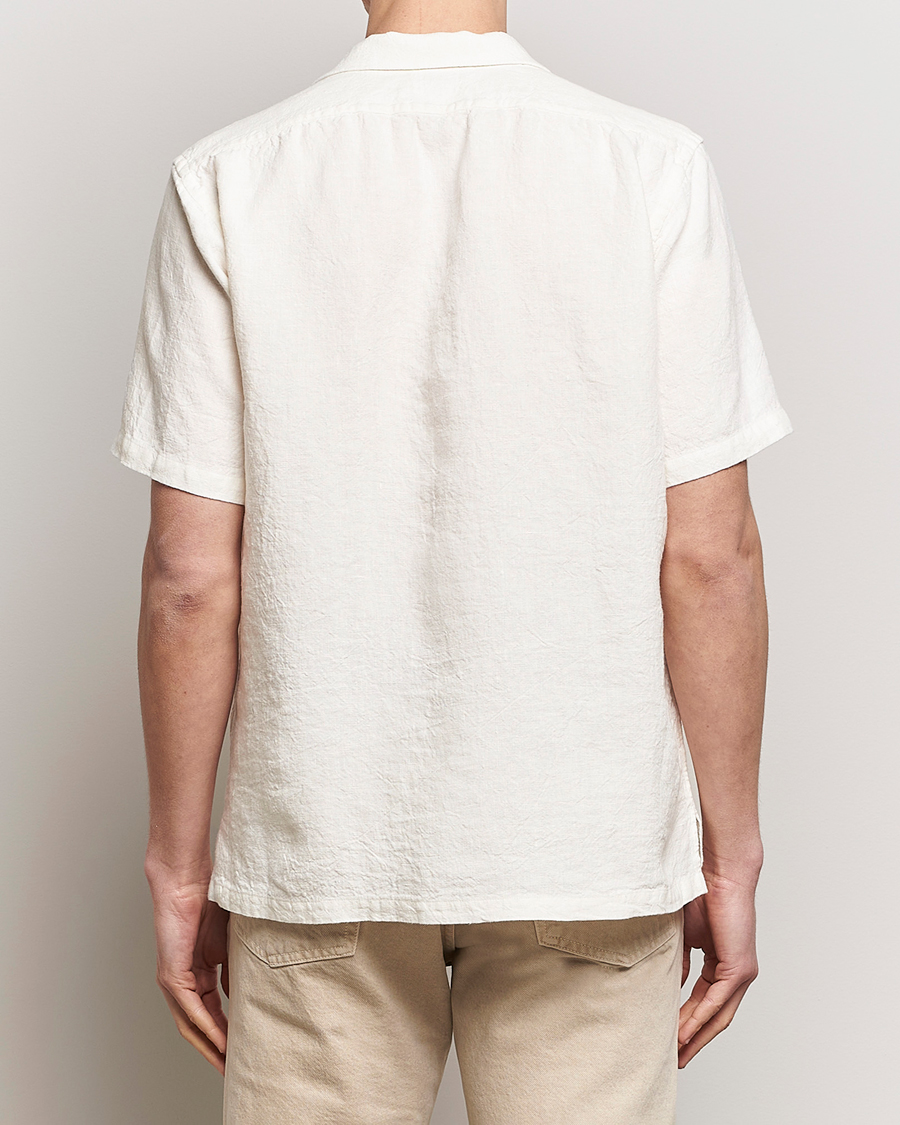 Homme | Chemises | Kamakura Shirts | Vintage Ivy Heavy Linen Beach Shirt White