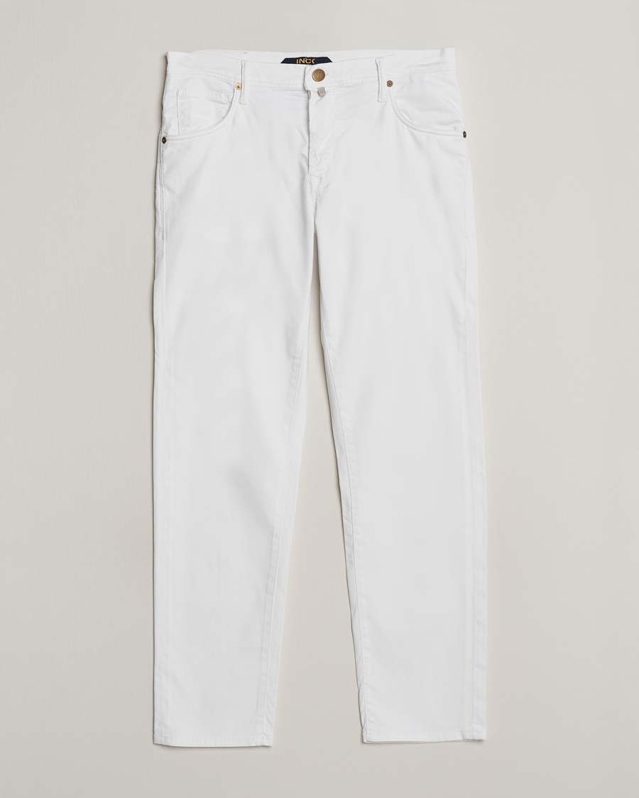 Homme | Pantalons | Incotex | 5-Pocket Cotton/Stretch Pants White