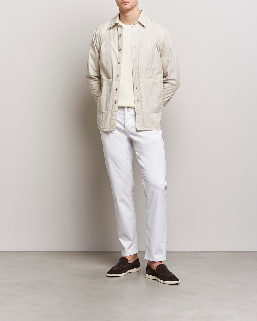Homme | Pantalons | Incotex | 5-Pocket Cotton/Stretch Pants White