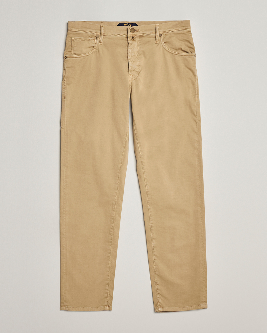 Homme | Pantalons | Incotex | 5-Pocket Cotton/Stretch Pants Beige