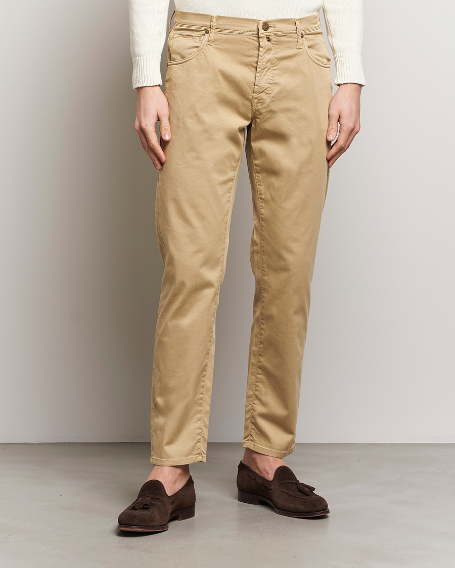 Homme | Italian Department | Incotex | 5-Pocket Cotton/Stretch Pants Beige