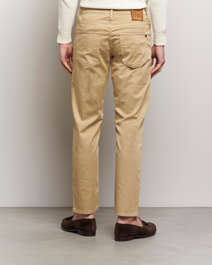Homme | Pantalons | Incotex | 5-Pocket Cotton/Stretch Pants Beige