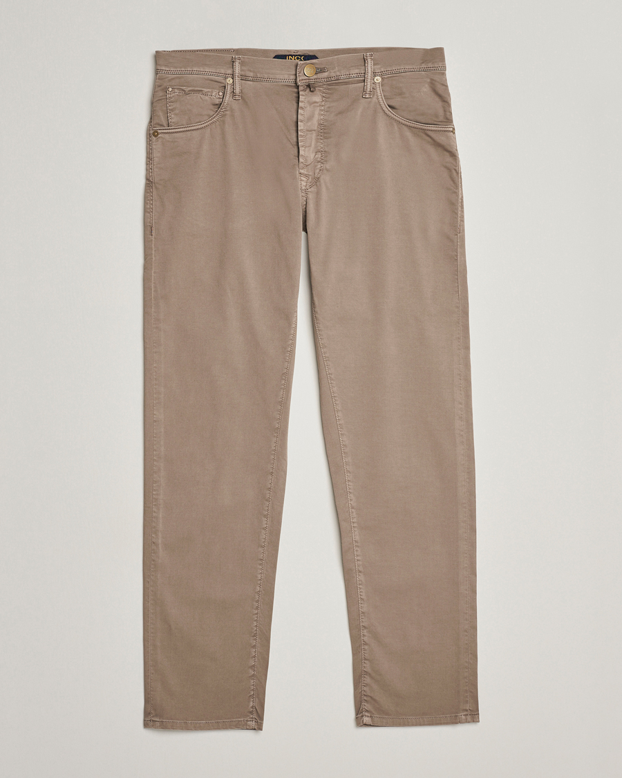 Homme | Pantalons | Incotex | 5-Pocket Cotton/Stretch Pants Brown