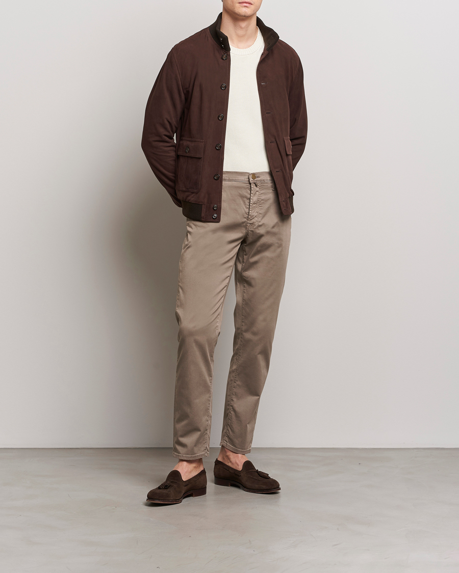 Homme | Pantalons | Incotex | 5-Pocket Cotton/Stretch Pants Brown
