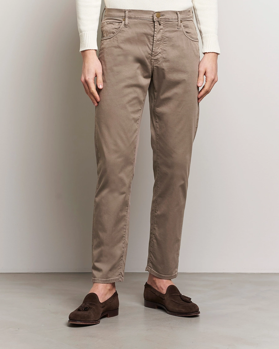 Homme | Pantalons | Incotex | 5-Pocket Cotton/Stretch Pants Brown