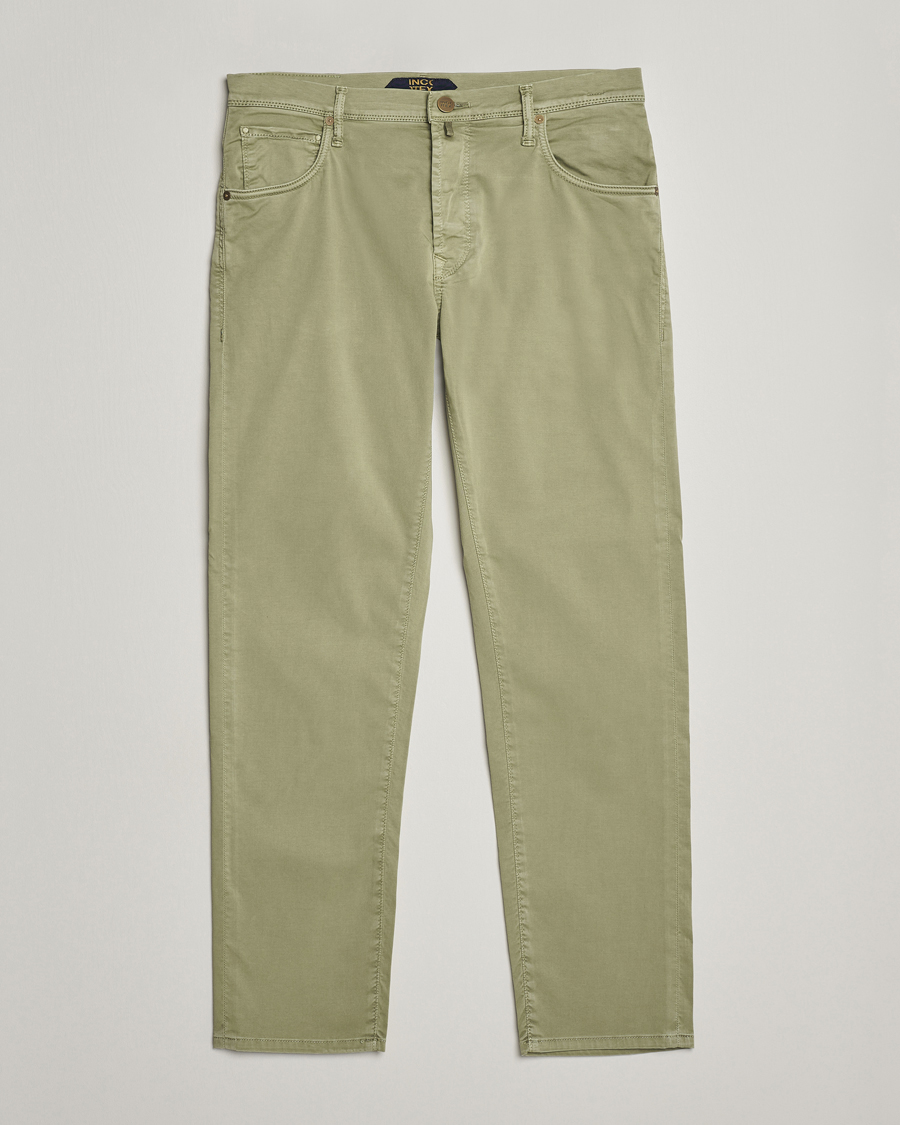 Homme | Pantalons | Incotex | 5-Pocket Cotton/Stretch Pants Sage