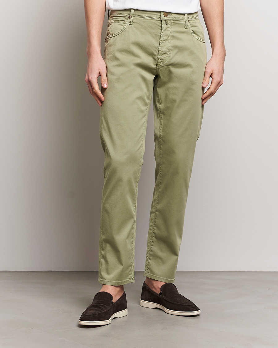 Homme | Pantalons | Incotex | 5-Pocket Cotton/Stretch Pants Sage