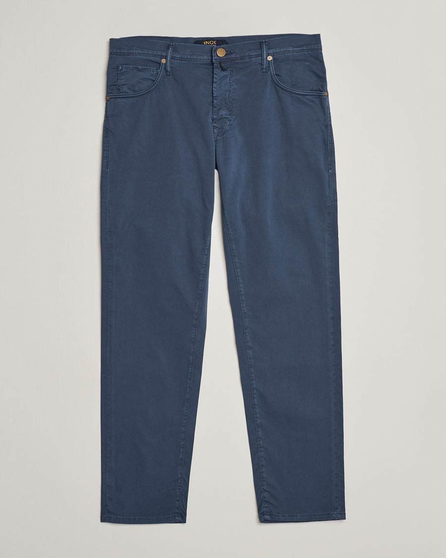 Homme | Pantalons | Incotex | 5-Pocket Cotton/Stretch Pants Navy