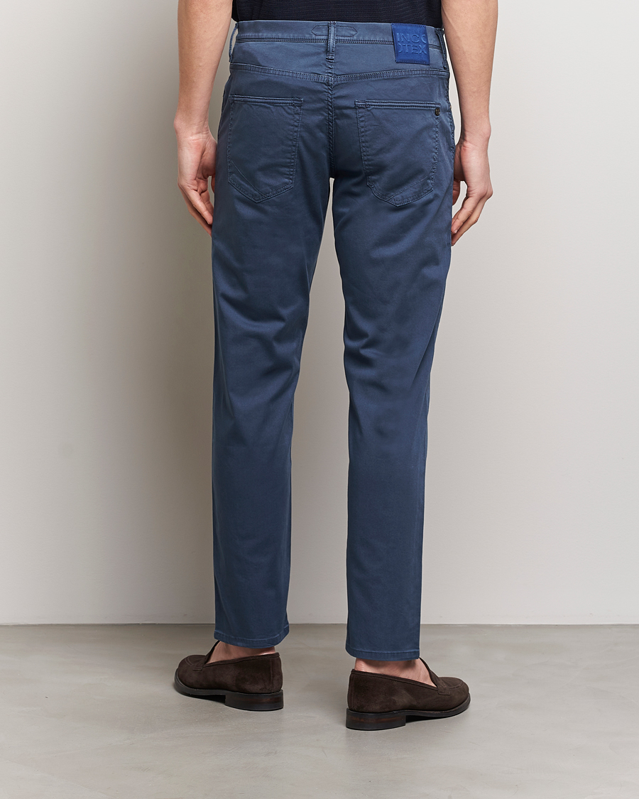 Homme | Pantalons | Incotex | 5-Pocket Cotton/Stretch Pants Navy