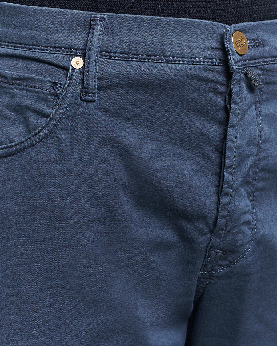 Homme | Pantalons | Incotex | 5-Pocket Cotton/Stretch Pants Navy