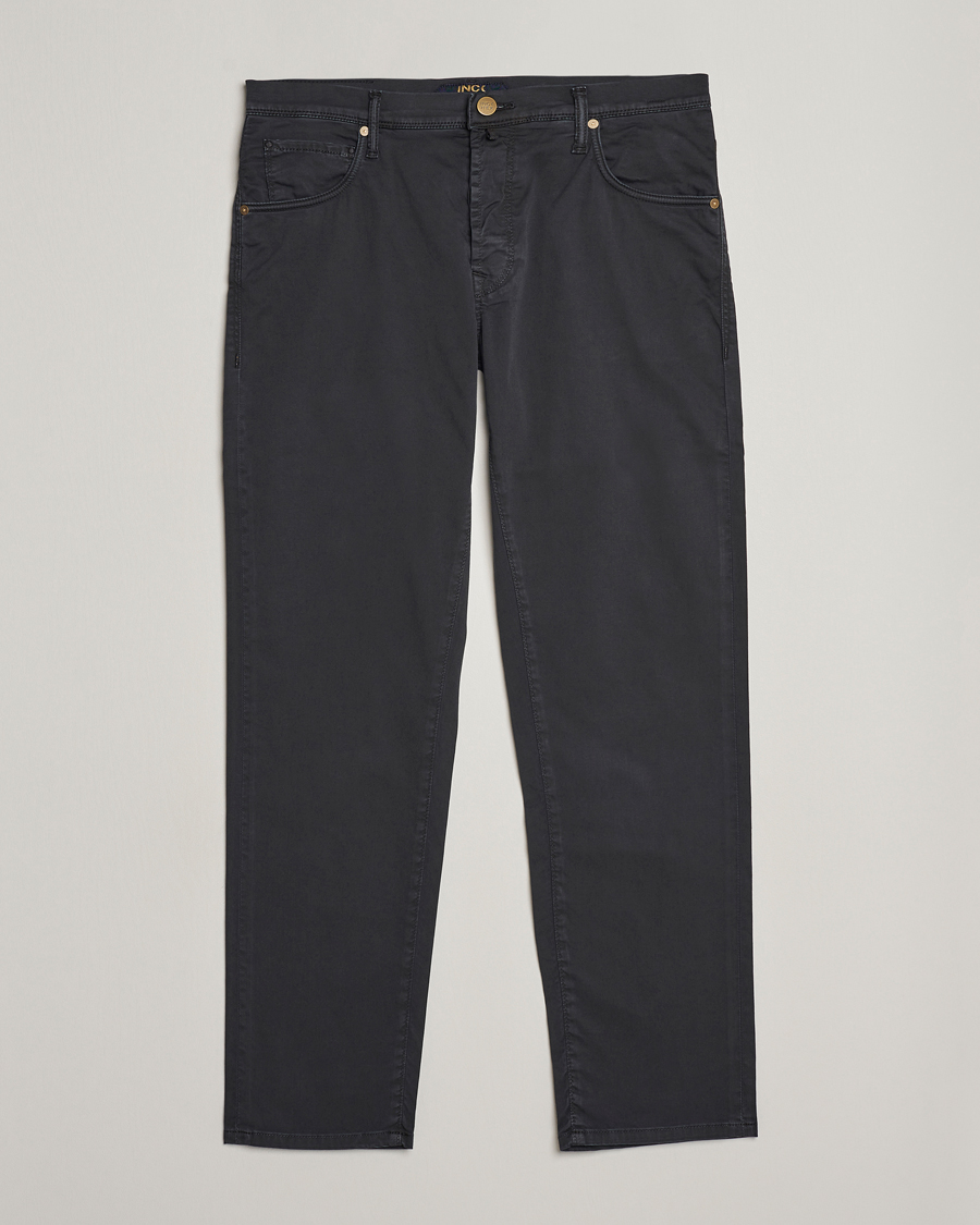 Homme | Pantalons | Incotex | 5-Pocket Cotton/Stretch Pants Black