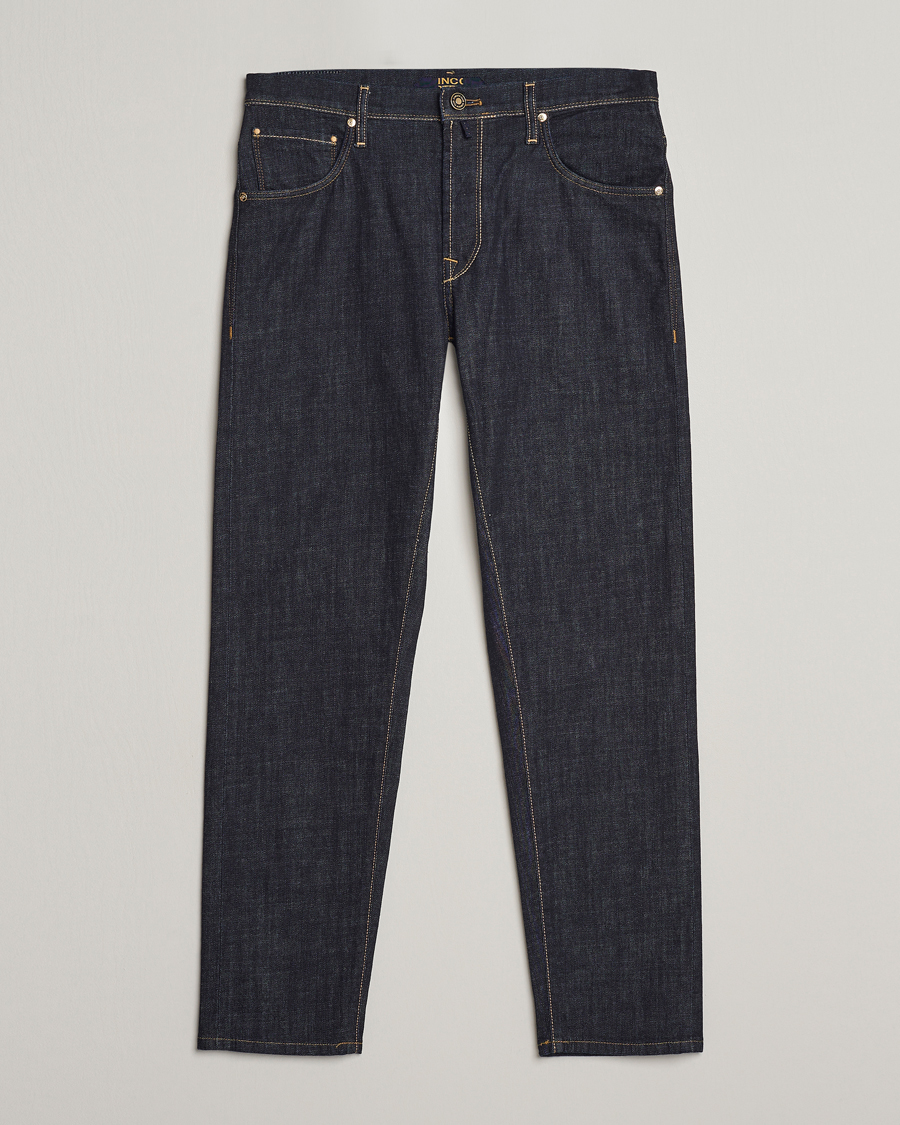 Homme | Jeans | Incotex | 5-Pocket Stretch Denim Dark Blue